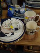 A parcel of Staffordshire china & pottery including Wedgwood