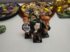 Five Royal Doulton Charles Dickens figures