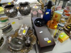 A parcel of mixed items including boxed Hague whisky decanter, soda siphon etc