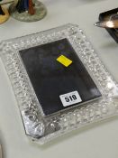 A Waterford cut glass portrait frame