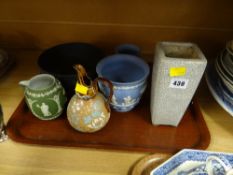 A parcel of Wedgwood Jasperware, Doulton Lambeth jug etc