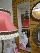 A modern pine framed hall mirror