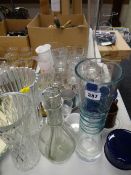 A parcel of glassware & pottery