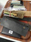 A parcel of vintage drawing instruments & pens etc