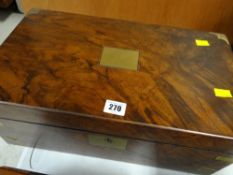 A good nineteenth century brass mounted lap desk