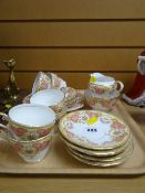 A quantity of Aynsley floral teaware