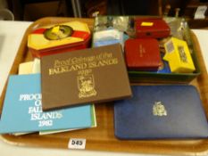 A parcel of mixed coinage including loose British coinage, commemorative packs etc