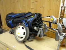 A modern golf bag & contents including irons & clubs