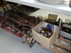 A quantity of old metal work / iron work, architectural salvage & associated items