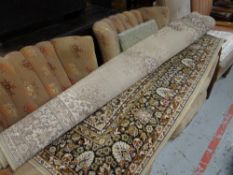 An ivory ground Iranian floral carpet