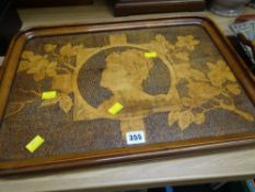 A twin handled poker work tray