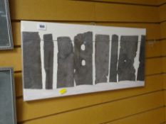 Framed print on canvas of a slate fence