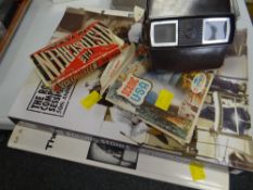 A Beatles recording sessions book, a Rolling Stones similar & a vintage Viewmaster with slides