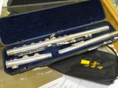 A modern cased flute
