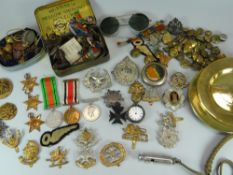 A PARCEL OF MILITARY MEDALS & RELATED ITEMS FROM CAPT. R B HARDCASTLE formerly of 80 Suffolk