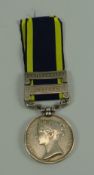 QUEEN VICTORIA PUNJAB 1849 MEDAL with two clasps for Chilianwala and Goojerat, inscribed to E DIMERY