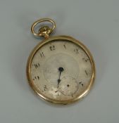 A 9CT GOLD POCKET-WATCH with monogrammed back, 53gms