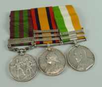 QUEEN VICTORIA / EDW VII GROUP OF THREE MEDALS comprising India 1895 with Relief of Chitral clasp,