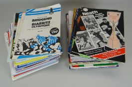 A COLLECTION OF LATE TWENTIETH CENTURY / MODERN RUGBY PROGRAMMES FOR WELSH CLUB RUGBY - mainly