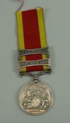 QUEEN VICTORIA SECOND CHINA WAR MEDAL with two bars for Pekin 1860 and Taku Forts 1860, inscribed to