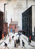 LAURENCE STEPHEN LOWRY 1974 Venture Prints Ltd colour print - `Industrial Scene`, signed in pencil