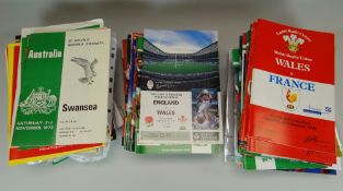 A COLLECTION OF LATE TWENTIETH CENTURY / MODERN RUGBY PROGRAMMES FOR INTERNATIONAL RUGBY and special