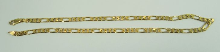 9CT ALTERNATE LINK ITALIAN NECKLACE, 19.96gms