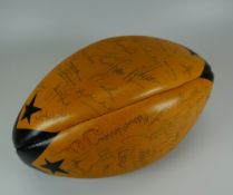 A 1983 BRITISH LIONS SIGNED NEW ZEALAND MADE 'ROLAND' RUGBY BALL from their tour of New Zealand,