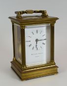 MATTHEW NORMAN OF LONDON CARRIAGE CLOCK the movement Swiss made and having a white enamel dial