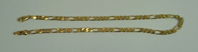 9CT ALTERNATE LINK ITALIAN NECKLACE, 18gms