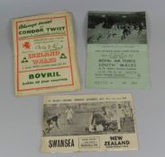 FIVE 1940s RUGBY UNION PROGRAMMES being Ireland v Wales 1949, Australia v Swansea 1947, Ireland v
