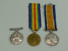 THREE GEORGE V WWI MEDALS comprising 1914-1918 to 5346 PTE C BROOKS MGC, 1914-1919 to 50065 PTE H