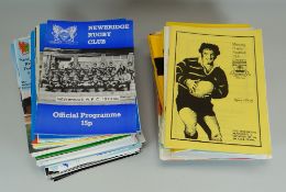 A COLLECTION OF LATE TWENTIETH CENTURY / MODERN RUGBY PROGRAMMES FOR WELSH CLUB RUGBY - mainly