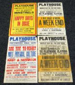 BILL POSTERS a selection of seven 1930's posters from The Playhouse, The New Theatre and The Capitol