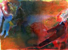 JOHN SELWAY mixed media - entitled `Club King Ace No.24`, signed and dated 1984, 58 x 77cms