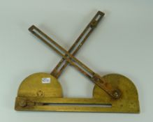 A WWI BATTLEFIELD ARTILLERY PLOTTER IN BRASS inscribed E R Watts & Son, London and plotted field MK