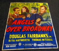 ANGELS OVER BROADWAY original cinema poster from 1940 featuring Douglas Fairbanks Jr, poster is