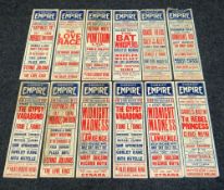 BILL POSTERS a selection of forty six 1931-1932 posters from the Empire Theatre Cardiff, 76 x