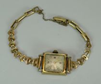 A 9CT YELLOW GOLD HELOISA WRISTWATCH, 13gms