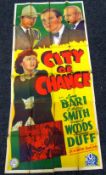 CITY OF CHANCE original cinema poster from 1940, poster is numbered, folded and in two sections,