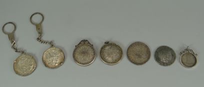 A PARCEL OF CHARLES IV / III COLONIAL COINS including a 1792 8 x Reales for Mexico and Charles III