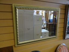 Reproduction gilt framed bevelled wall mirror