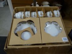 Boxed eighteen piece teaset