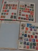 Red Worldwide vintage stamp album and contents