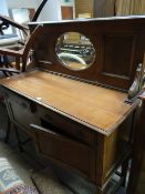 Early 20th Century barley twist mirror backed sideboard