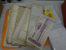 Parcel of antique manuscripts and documents including Probates and Wills, mainly from the Vale of