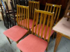 Set of four modern dining chairs