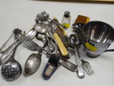 Parcel of mixed flatware etc