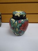 Modern Moorcroft tube lined floral ginger jar from 'The Connoisseur Collection' and dated June,
