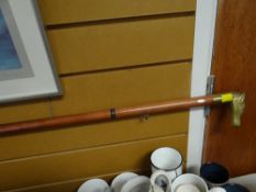 Modern brass horse head handled tody walking stick